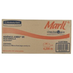 PAPEL HIGIENICO JUMBO SR MARLI ECOLOGICO 6/700 90496