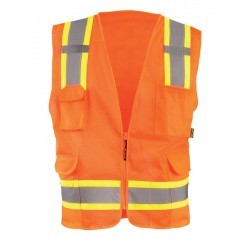 Chaleco de Alta Visibilidad Occunomix de Poliester Malla Naranja ECO-ATRNSM-O 1/1 127104