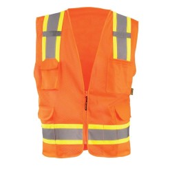 Chaleco de Alta Visibilidad Occunomix de Poliester Malla Naranja ECO-ATRNSM-O 1/1 127104
