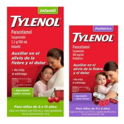 Tylenol 100 Mg /Ml Suspensión Pediátrica Sabor Cereza 15 Ml  1/1 008821