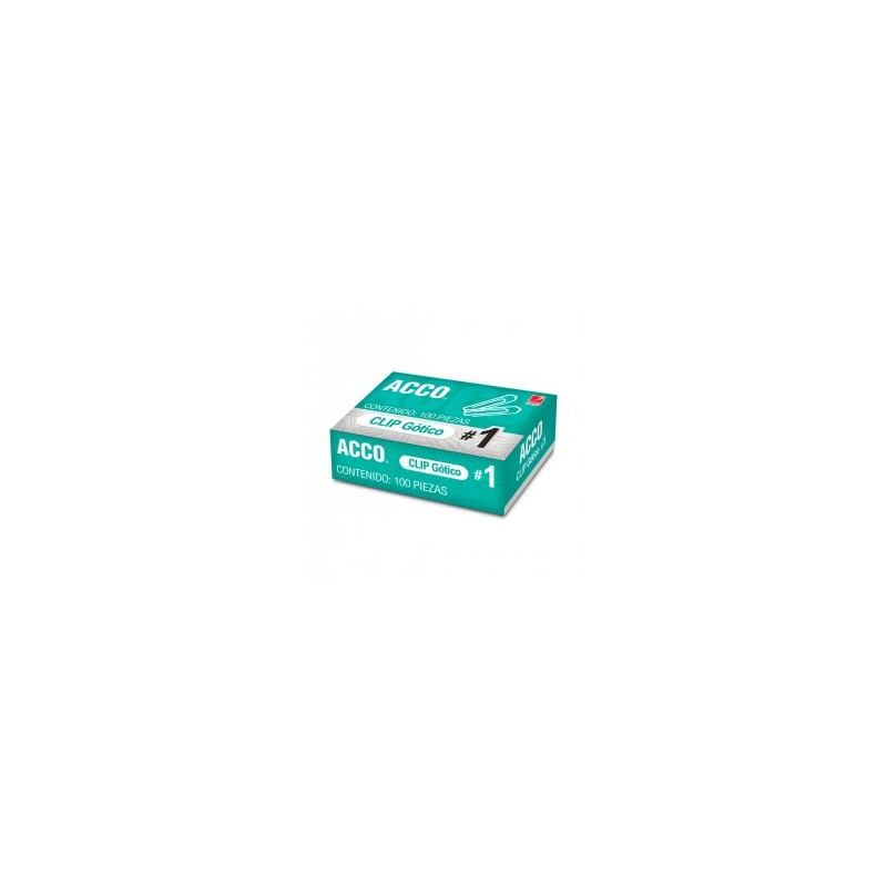 Clips Acco Gotico No.1 De 32mm 1/100 pzas 5689