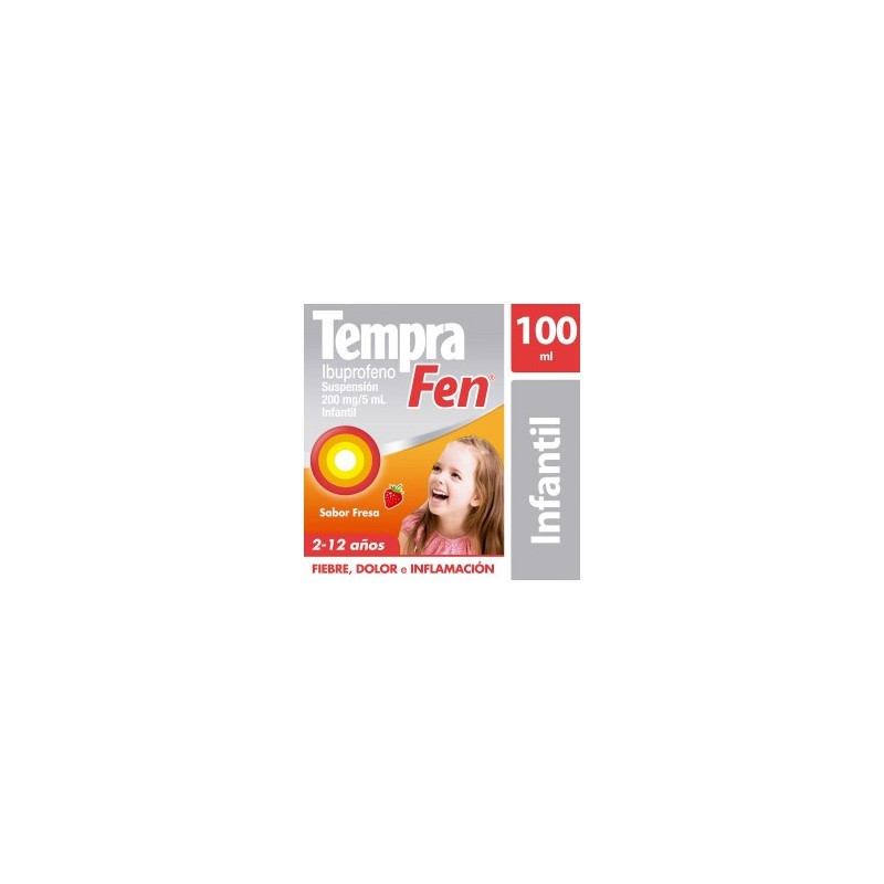 Tempra Fen 200 Mg /5 Ml  Suspensión Infantil Sabor Fresa 100 Ml  1/1 871555