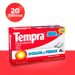 Tempra 500 Mg  Adultos Dolor y Fiebre 1/20 545214