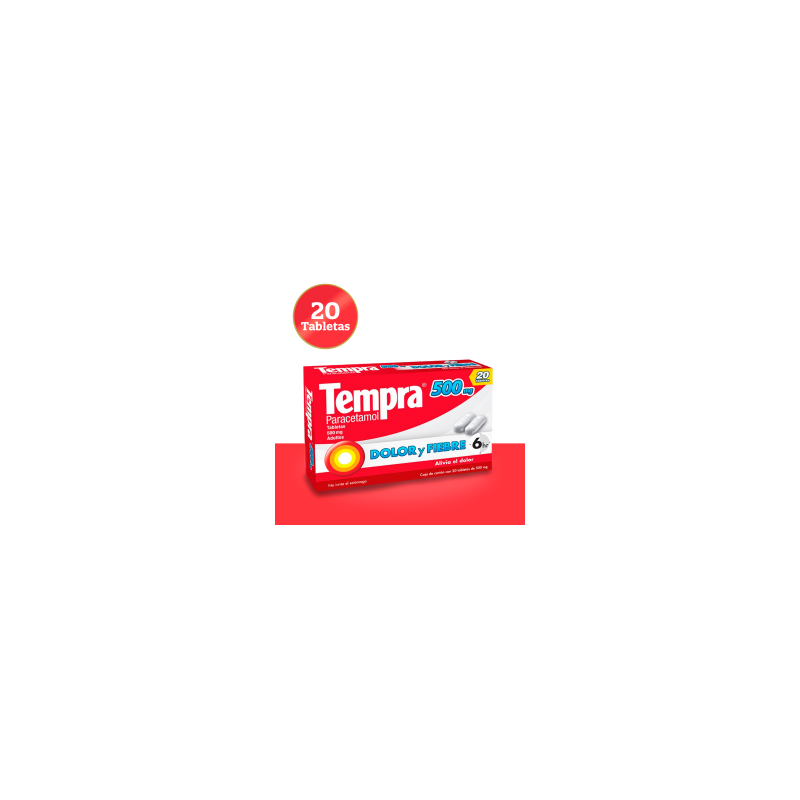 Tempra 500 Mg  Adultos Dolor y Fiebre 1/20 545214