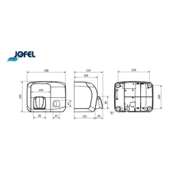 SECADOR DE MANOS ÍBERO INOXIDABLE BRILLO PULSADOR JOFEL  1/1 AA91126