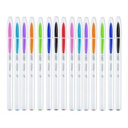 Plumas Bic Cristal Up Punto Grueso Tinta Colores Surtidos 1/12 Piezas 259294
