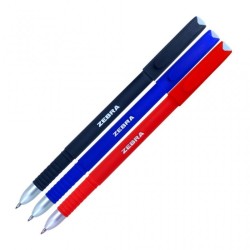 Plumas de Gel Zebra Basic RollerBall Punto Fino Tinta Negra Roja Azul 1/3 Piezas 82031