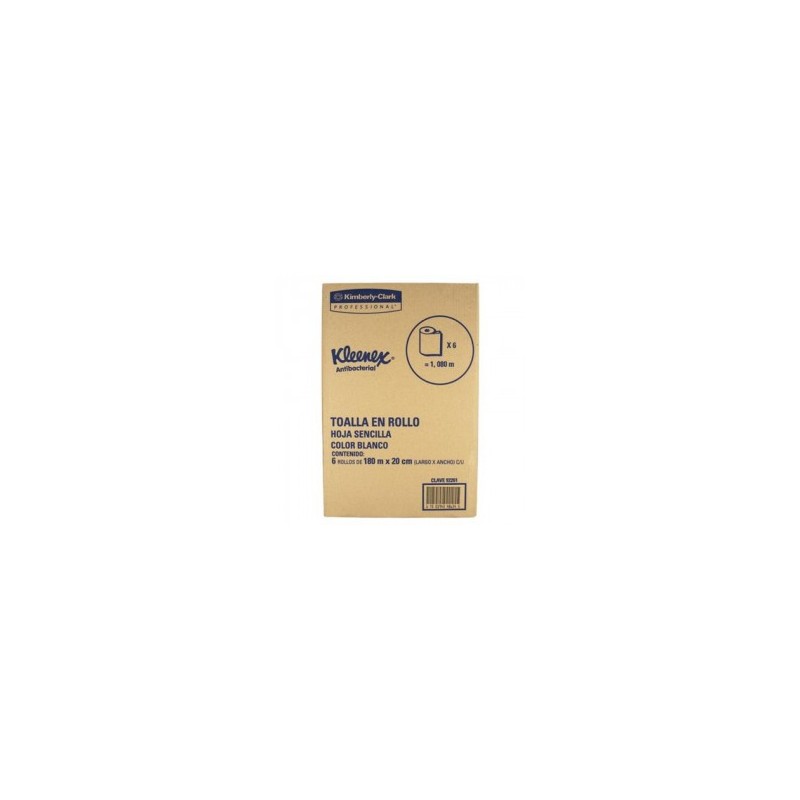 TOALLA EN ROLLO PARA MANOS ANTIBACTERIAL KLEENEX 6/180 92261