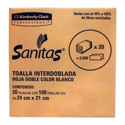 TOALLA INTERDOBLADA SANITAS 20/100 92231