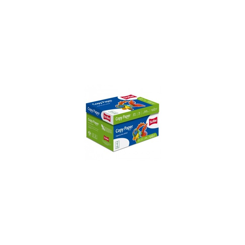 Caja de Papel Scribe Copy Paper Oficio Blanco 75 gr 10/500 Hojas c/u 60383