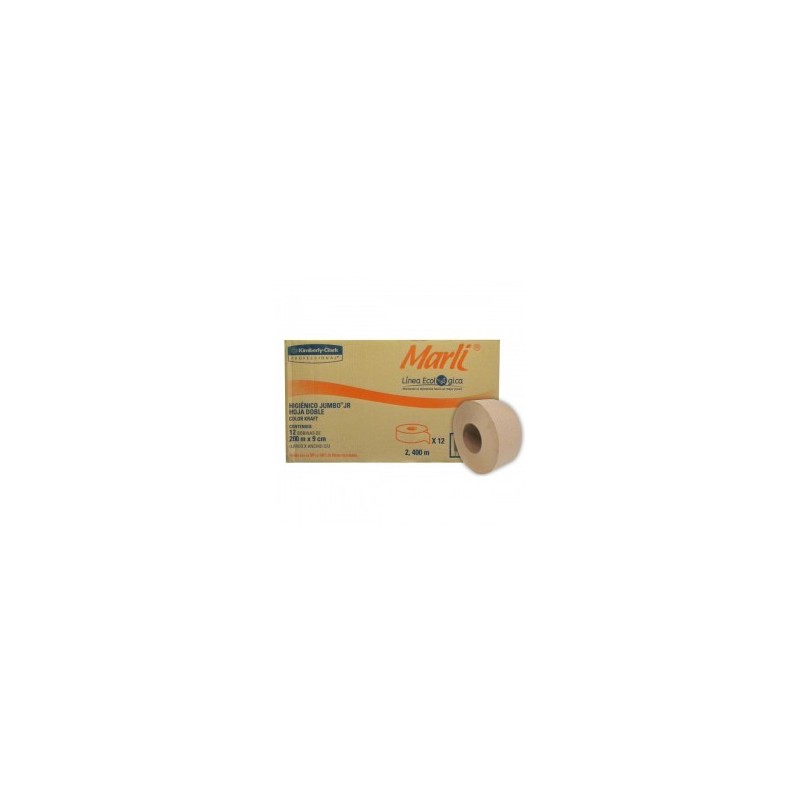PAPEL HIGIENICO JUMBO JR MARLI ECOLOGICO 12/200 90477