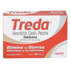 Antidiarreico Treda Tabletas 1/20 061236