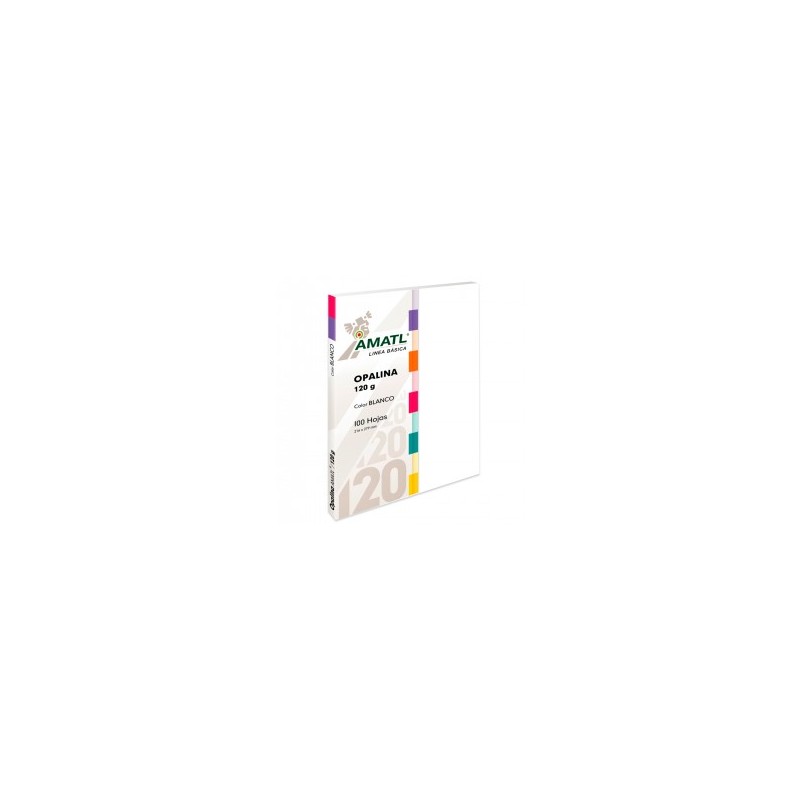 Papel Opalina Pochteca Amatl Carta Blanco 120 gr 1/100 hojas 50645