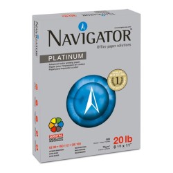 Paquete de Papel Bond Navigator Platinum Carta Blanco 75 gr 1/500 Hojas 46086