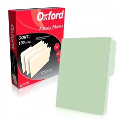 Folder Verde Tamaño Carta Oxford 100 Piezas 1/100 26536