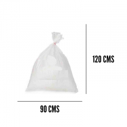 BOLSA DE BASURA TRANSPARENTE 90 X 1.20 CM POR KILO 1/1 6305