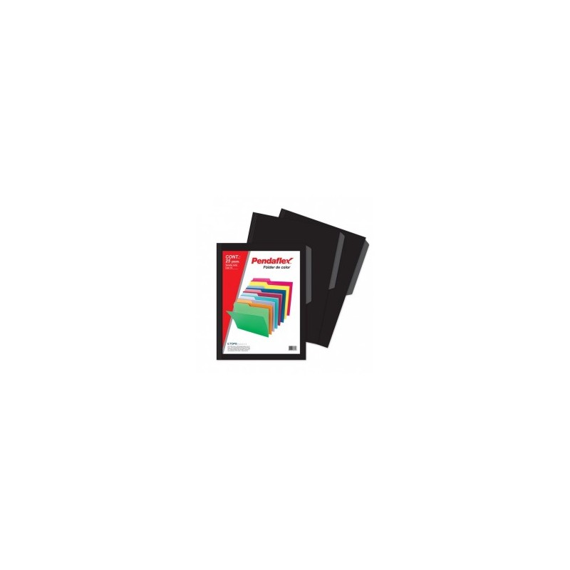 Folder Negro Tamaño Carta Pendaflex 25 Piezas 1/25 61421