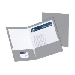 Folder Laminado Gris Carta Showfolio Oxford 5 Piezas 1/5 61434