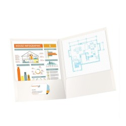 Folder Laminado Blanco Carta Showfolio Oxford 5 Piezas 1/5 61433