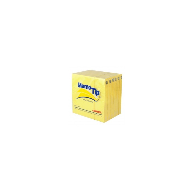 NOTAS ADHESIVAS MEMOTIP 57 AMARILLAS 3 X 4  JANEL 03986