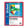 Folder Rojo Carta Portfolio Doble Solapa Oxford 5 Piezas 1/5 61432