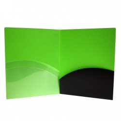 Folder Verde con Negro Carta Polipropileno Doble Solapa Oxford 1 Pieza 1/1 76744