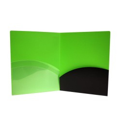 Folder Verde con Negro Carta Polipropileno Doble Solapa Oxford 1 Pieza 1/1 76744