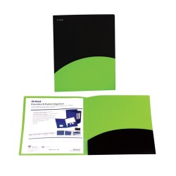 Folder Verde con Negro Carta Polipropileno Doble Solapa Oxford 1 Pieza 1/1 76744