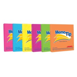NOTAS ADHESIVAS MEMOTIP NEON 3 X 3  JANEL 04165