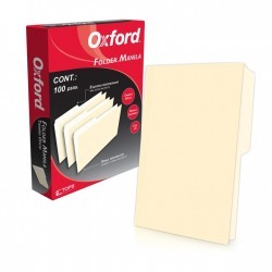 Folder Manila Tamaño Oficio Oxford 100 Piezas 1/100 26535