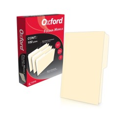 Folder Manila Tamaño Oficio Oxford 100 Piezas 1/100 26535
