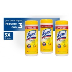 TOALLITAS DESINFECTANTES LYSOL CITRUS 35 PZAS 1/1 51614