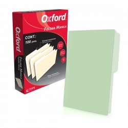 Folder Verde Tamaño Oficio Oxford 100 Piezas 1/100 30080