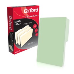 Folder Verde Tamaño Oficio Oxford 100 Piezas 1/100 30080