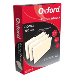 Folder Azul Tamaño Oficio Oxford 100 Piezas 1/100 30081