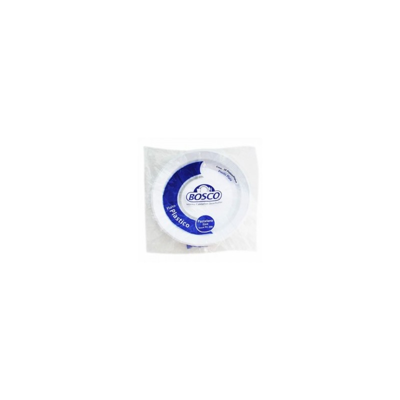 PLATO PLASTICO PASTELERO LISO 200 BOSCO 50/20 003010