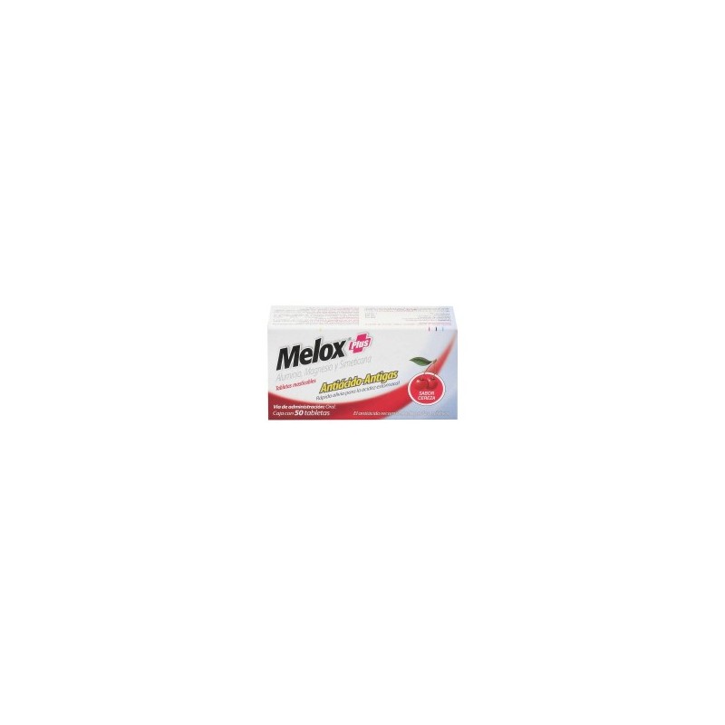 Antiácido Melox Sabor Cereza 1/50 Tabletas 500289