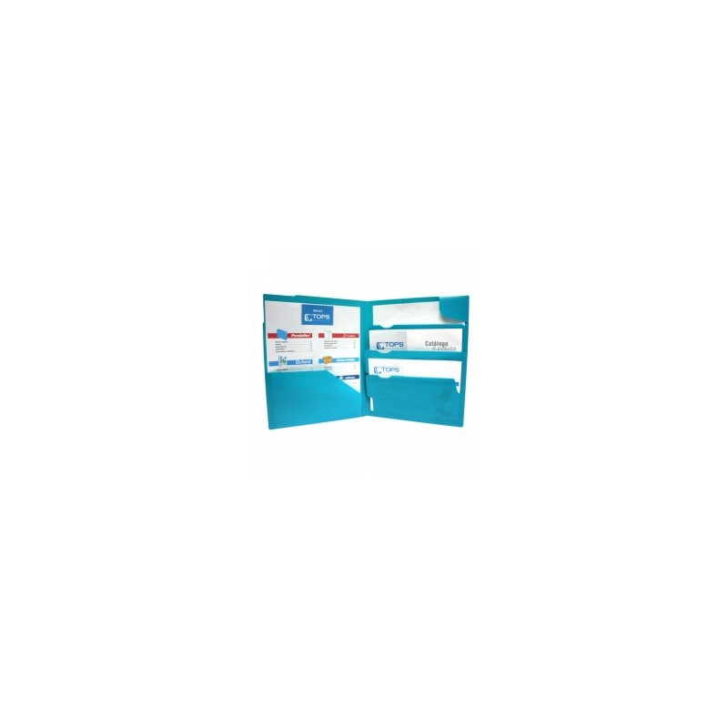 Folder de Polipropileno Azul con 4 Divisiones Divide It Up 1/1 76740