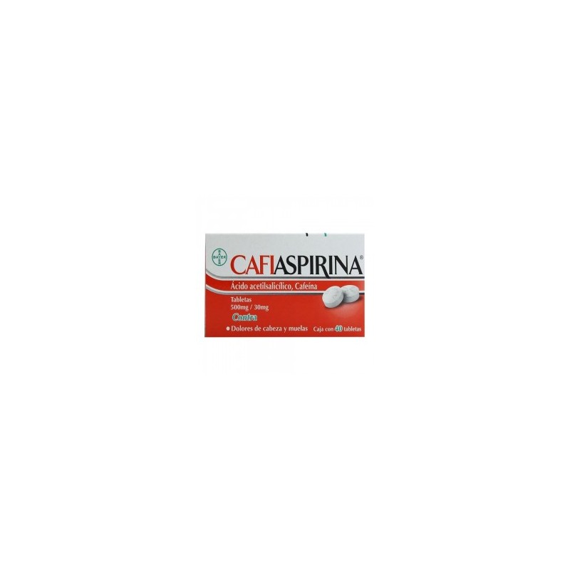 Analgésico Cafiaspirina Acido Acetilsalicílico 500 Mg Cafeína 30 Mg   1/40 843367