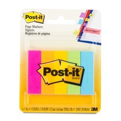 MARCAPAGINAS 3M POST-IT ADHESIVOS NEON 1.5 x 5 cm 41106 5 PZS