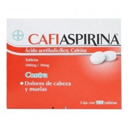 Analgésico Cafiaspirina Acido Acetilsalicílico 500 Mg Cafeína 30 Mg   1/100 843351