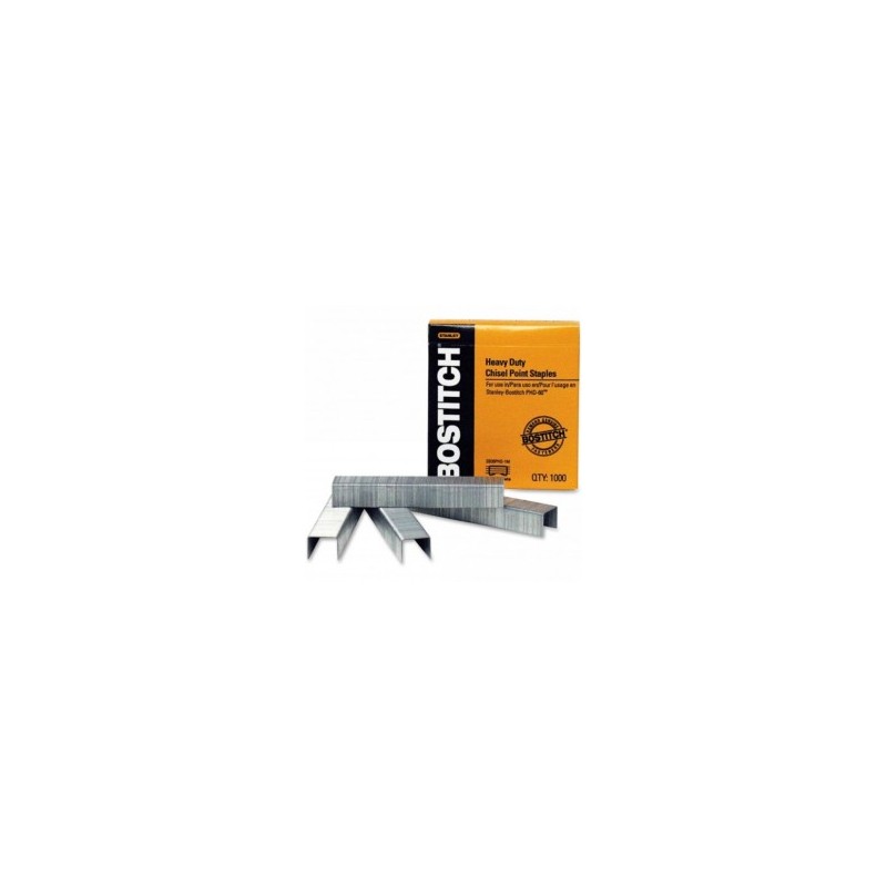 GRAPAS STANLEY DE USO PESADO 1/4 CON 1000 PIEZAS / 36499