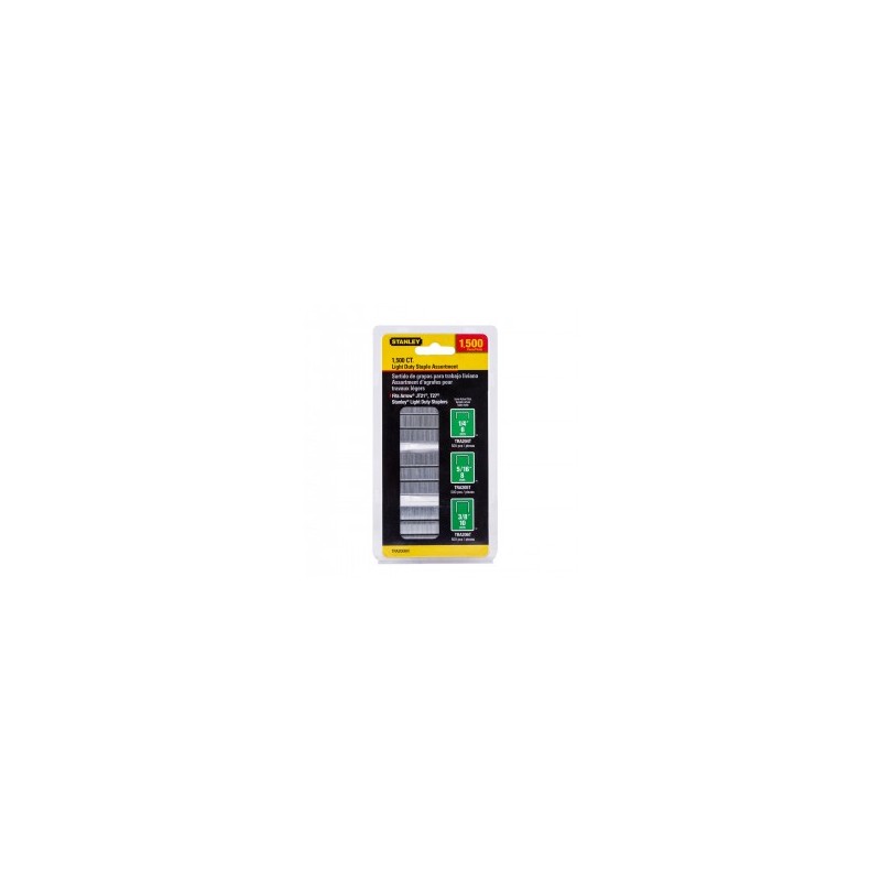 GRAPAS STANLEY  DE USO PESADO 3 MEDIDAS 1500 PZAS 1/1500 51128