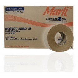 PAPEL HIGIENICO JUMBO JR MARLI ECOLOGICO 12/300 90505